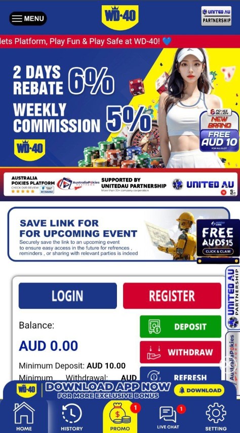 Download WD-40 app and access main dashboard with bonuses