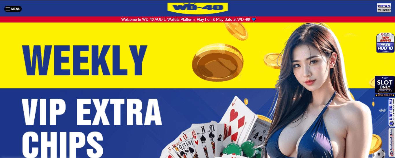 Get weekly VIP extra chips bonus at WD-40 